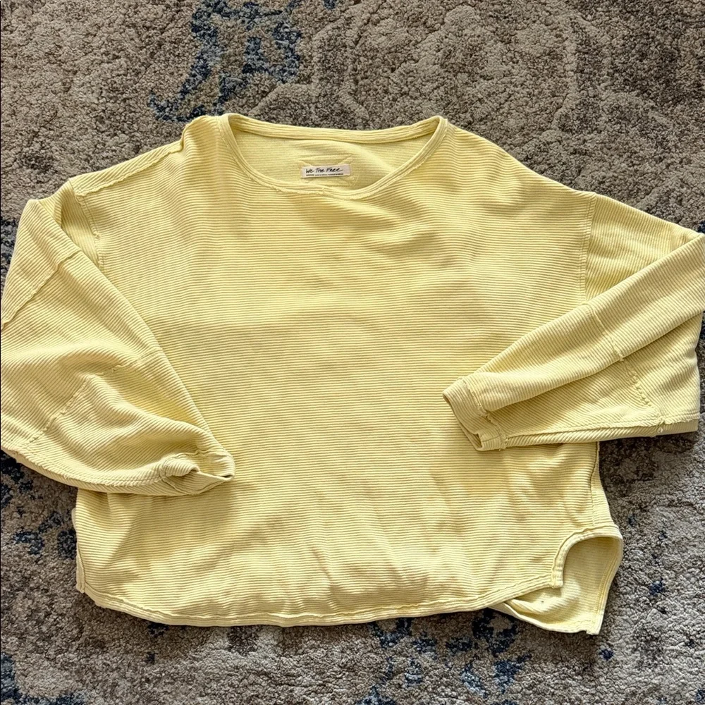 We The Free yellow Ribbed Top - Picture 1 of 2